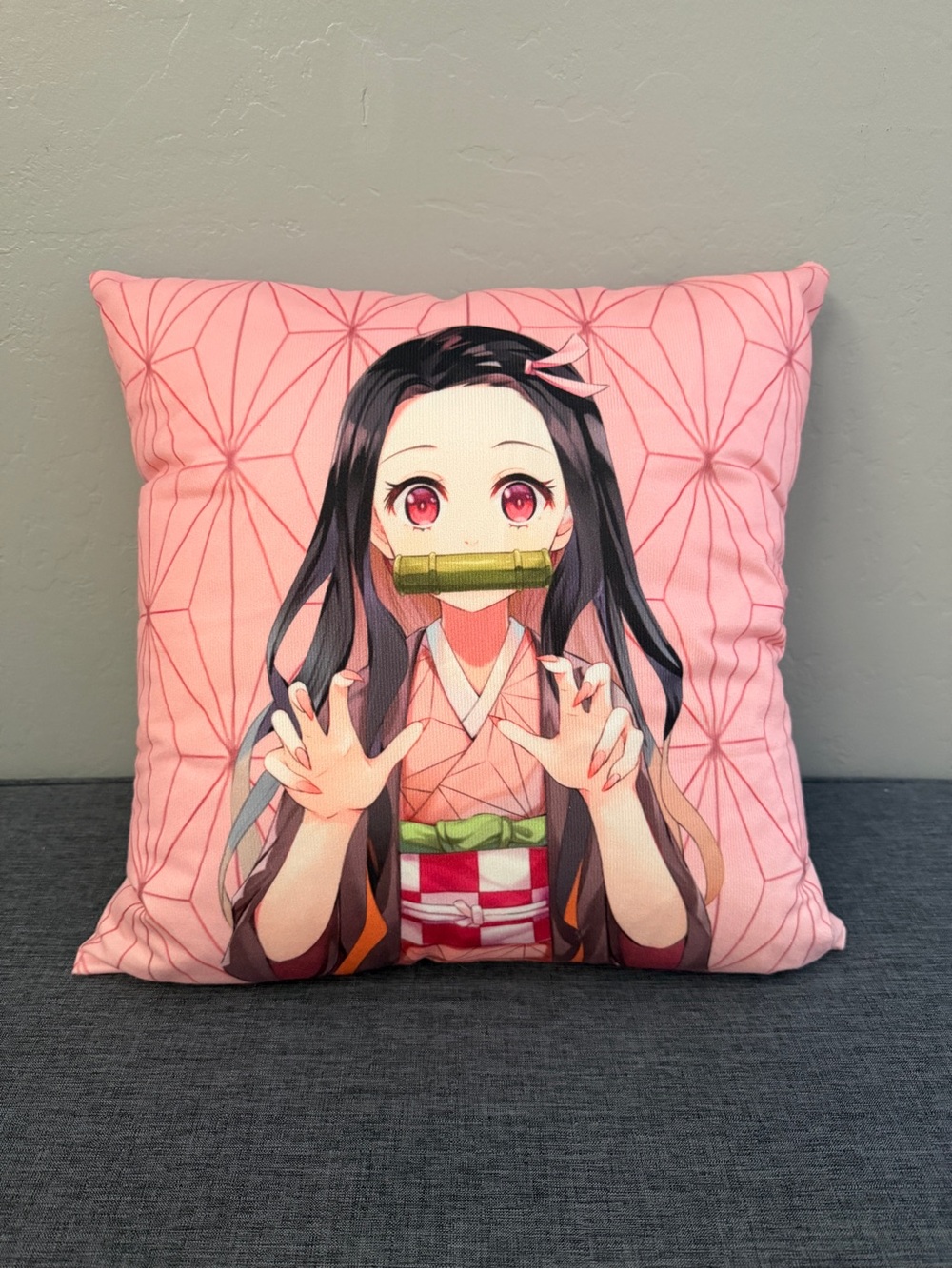 Demon Slayer Nezuko Anime Decorative Accent Pillow
